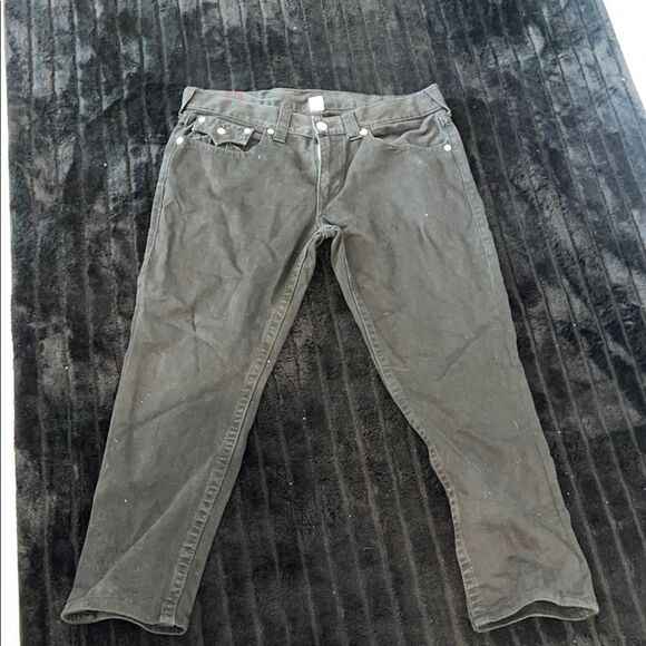 True Religion Black Jeans with Signature Stitching - Picture 1 of 5
